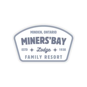 Miners' Bay Lodge "Family Resort" Sticker Blue