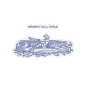 Miners' Bay Lodge Retro Rowboat Stickers